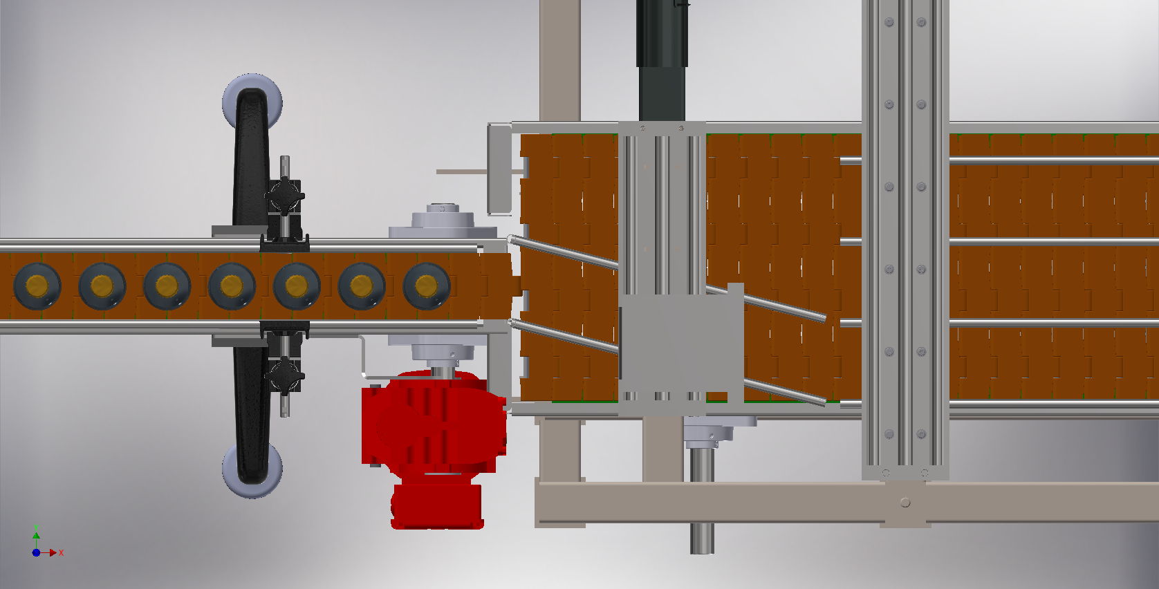 Mechanical design for a bottle packing machine in Lebanon.