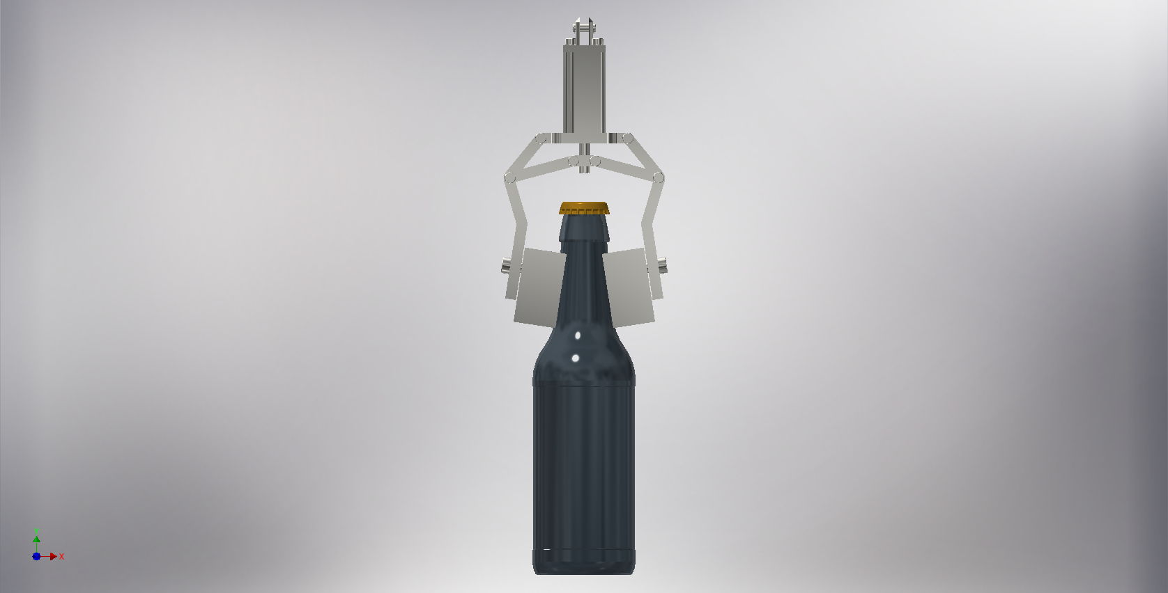 Mechanical design for a bottle packing machine in Lebanon.